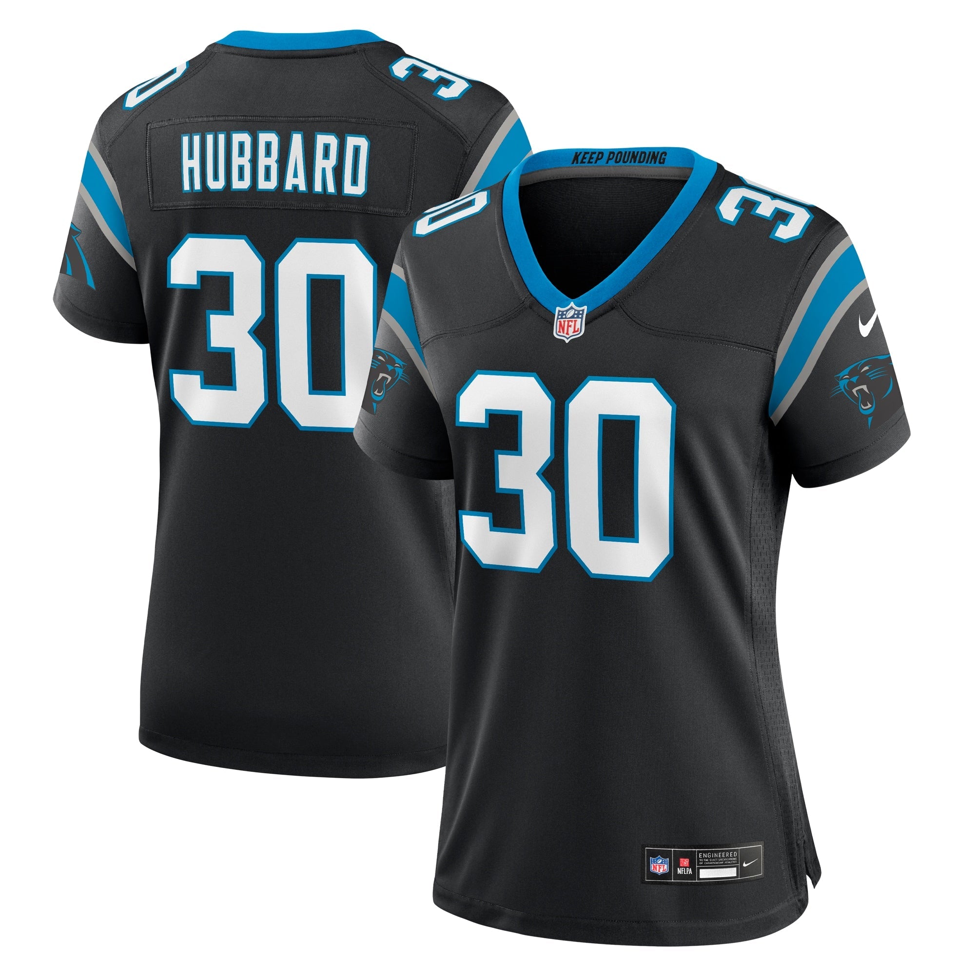 Chuba Hubbard Carolina Panthers Nike Women's Alternate Game Jersey -  Blue/Black