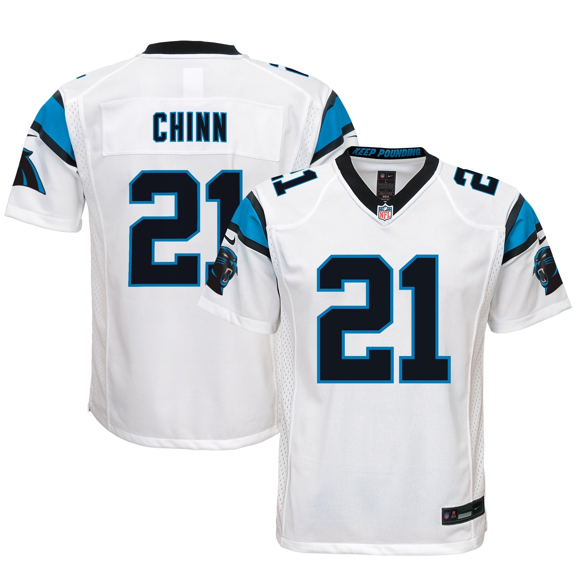 Jeremy Chinn Carolina Panthers Nike Youth Game Jersey - Black/Blue/White