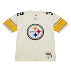 Franco Harris Pittsburgh Steelers Chainstitch Legacy Jersey - Cream