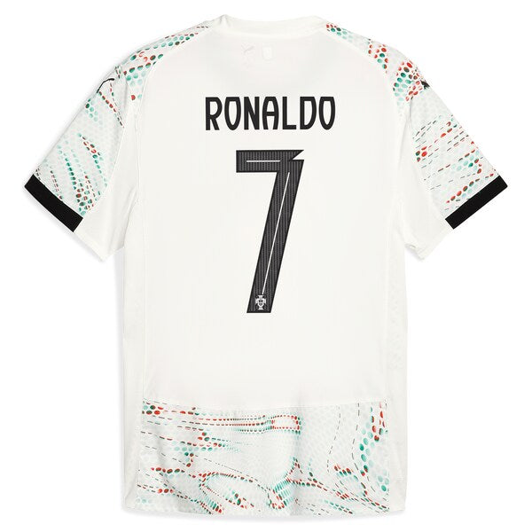 Cristiano Ronaldo Portugal National Team Puma 2025 Away Authentic Jersey - White