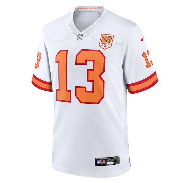 Mike Evans '76 Tampa Bay Buccaneers Nike 50th Season Game Jersey - White