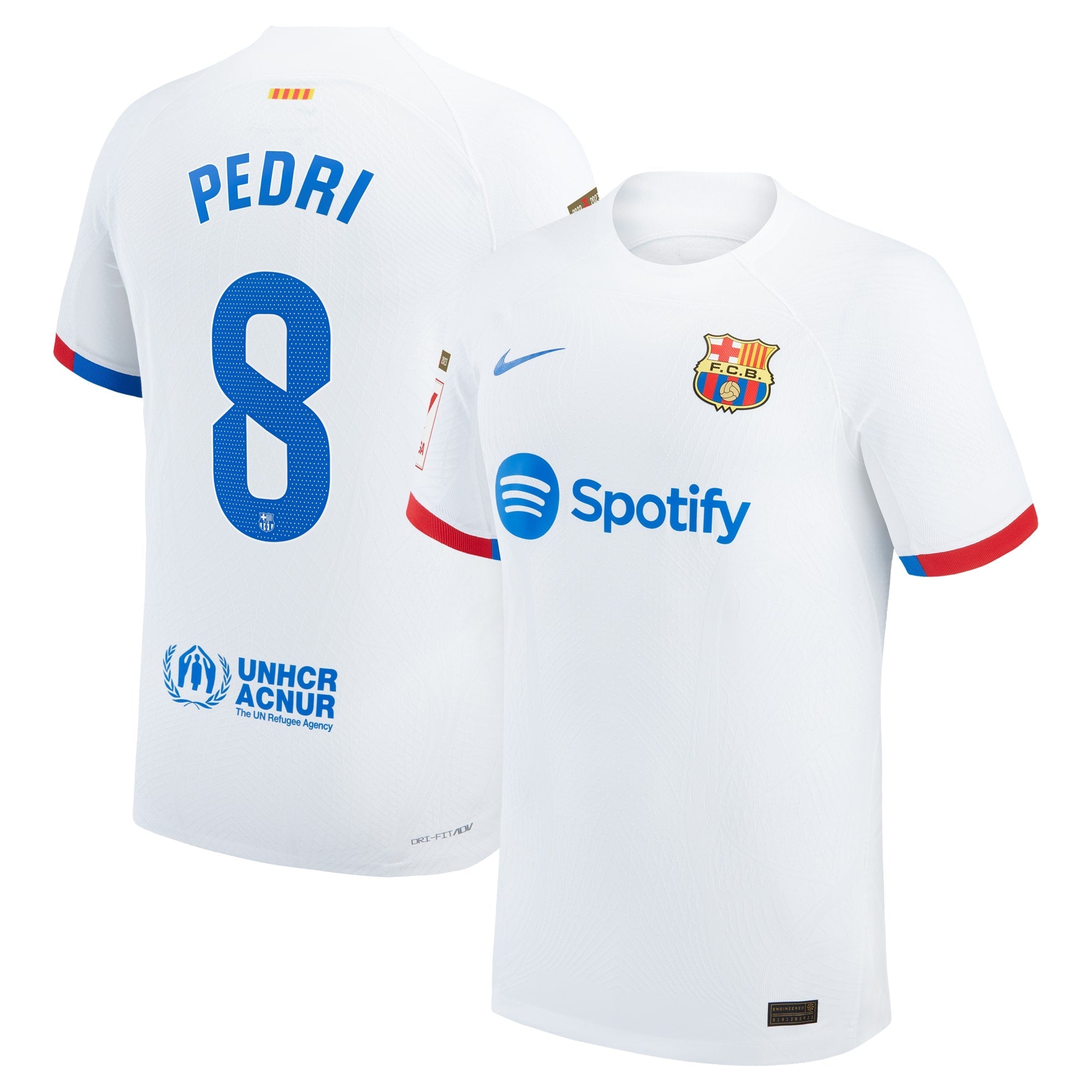 Pedri Barcelona Nike 2023/24 Third Authentic Jersey - Aqua/Royal/White