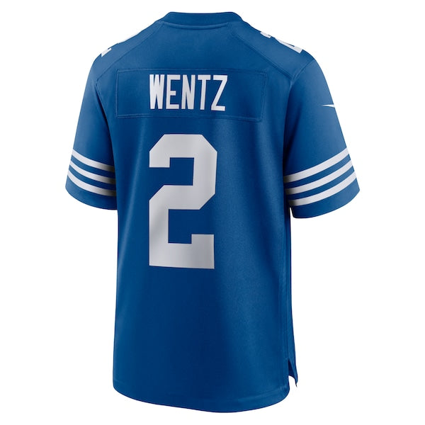 Men's Nike Carson Wentz Royal Indianapolis Colts Alternate Game Jersey/White