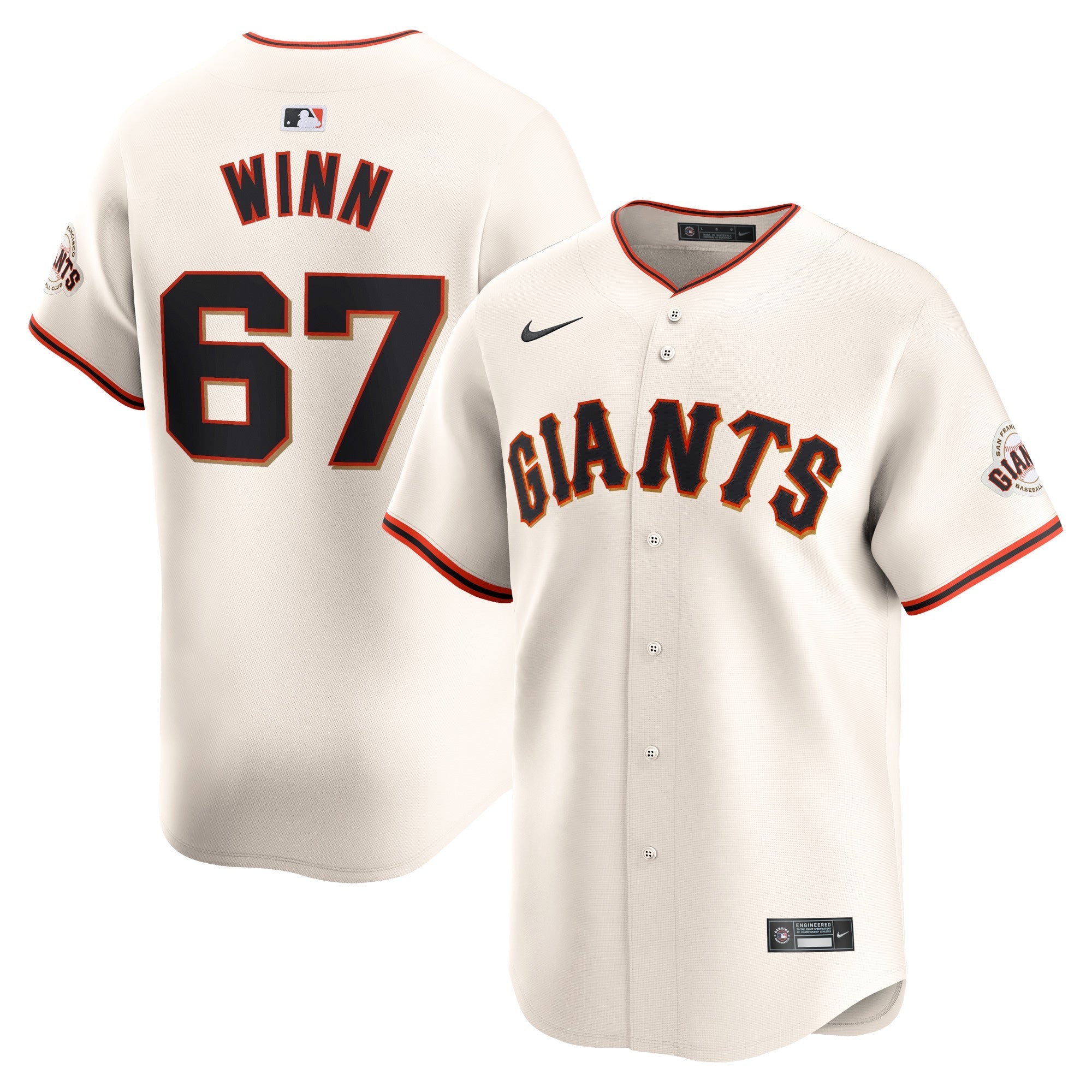 Keaton Winn San Francisco Giants Nike Away Limited Player Jersey - Gray/Cream