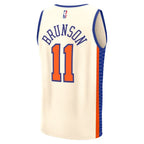 Jalen Brunson New York Knicks  Youth 2025/26 City Edition Fast Break Jersey - Cream