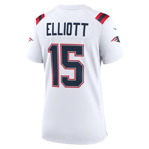 Ezekiel Elliott New England Patriots Nike Women's Game Player Jersey - White/Navy/Red