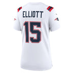 Ezekiel Elliott New England Patriots Nike Women's Game Player Jersey - White/Navy/Red