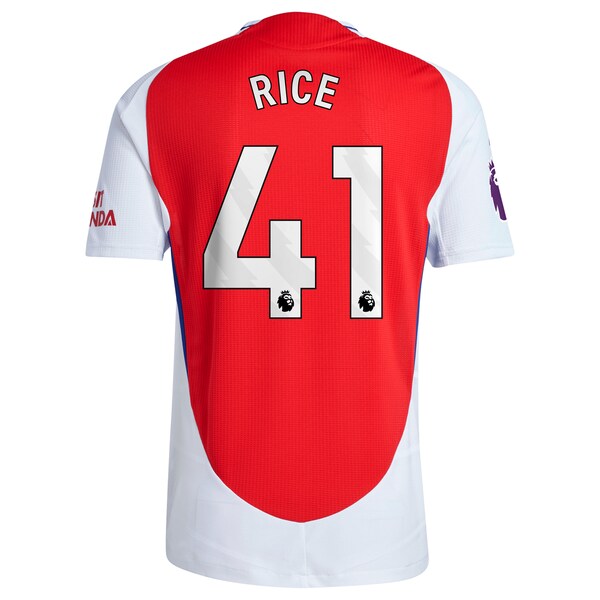 Declan Rice Arsenal adidas 2024/25 Home Authentic Player Jersey – Red