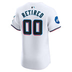 Miami Marlins Nike Home Elite Pick-A-Player Retired Roster Patch Jersey - White