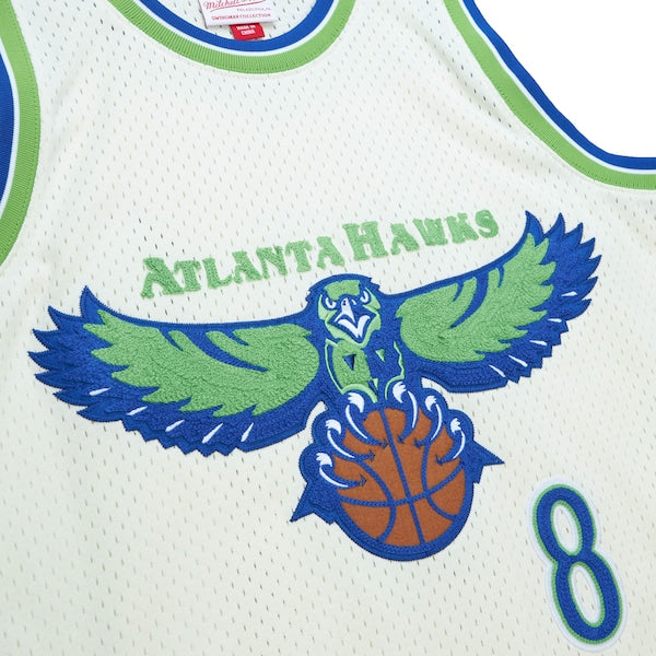 Steve Smith Atlanta Hawks Chainstitch Swingman Jersey - Cream