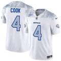 James Cook Buffalo Bills Nike 2025 RIVALRIES Vapor F.U.S.E Limited Jersey - White