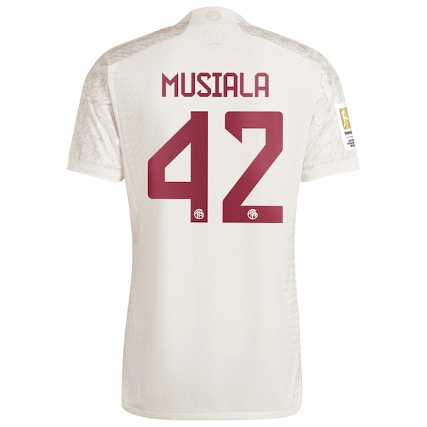 Jamal Musiala Bayern Munich adidas 2023/24 Third Authentic Jersey - White