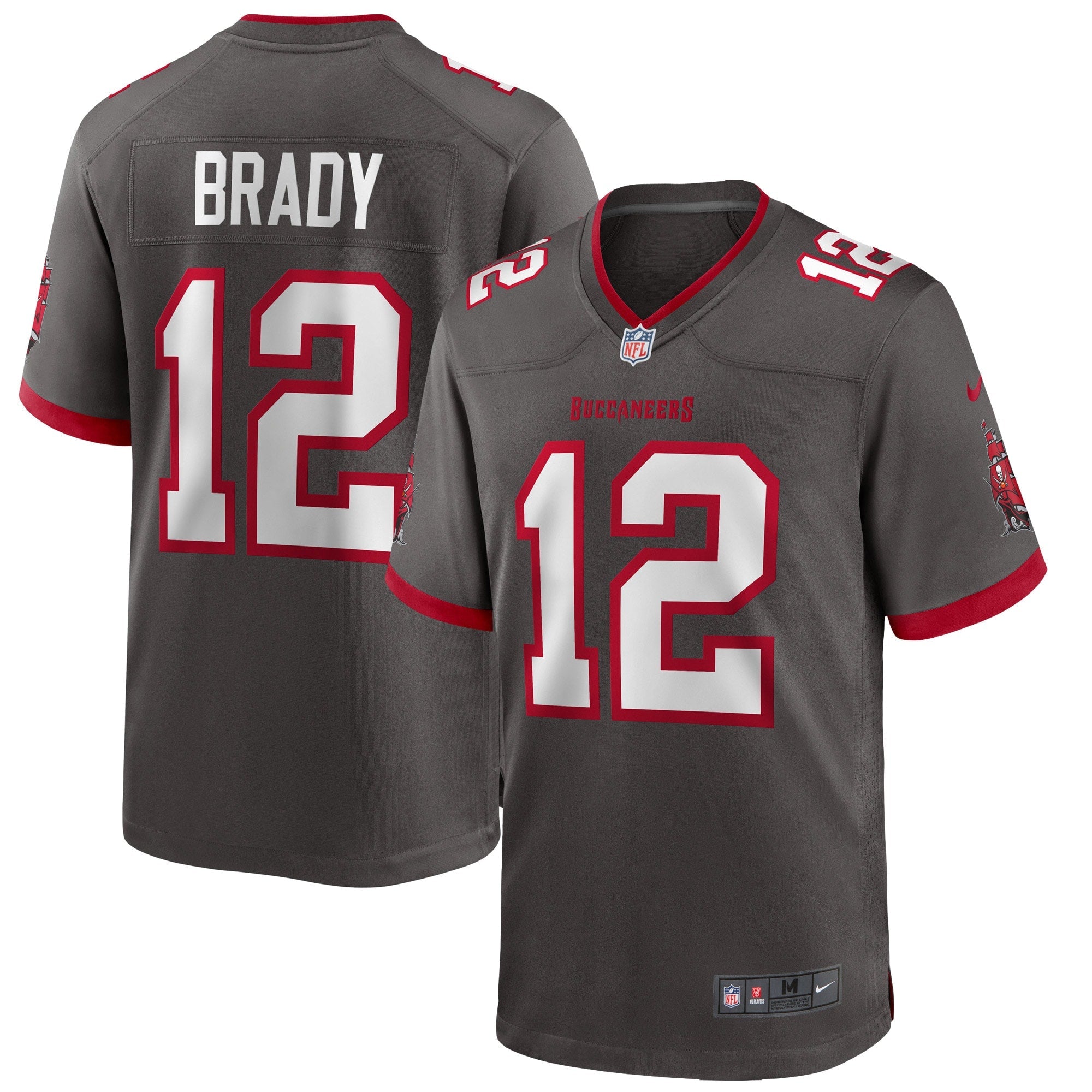 Tom Brady Tampa Bay Buccaneers Nike Game Jersey - Red/Pewter