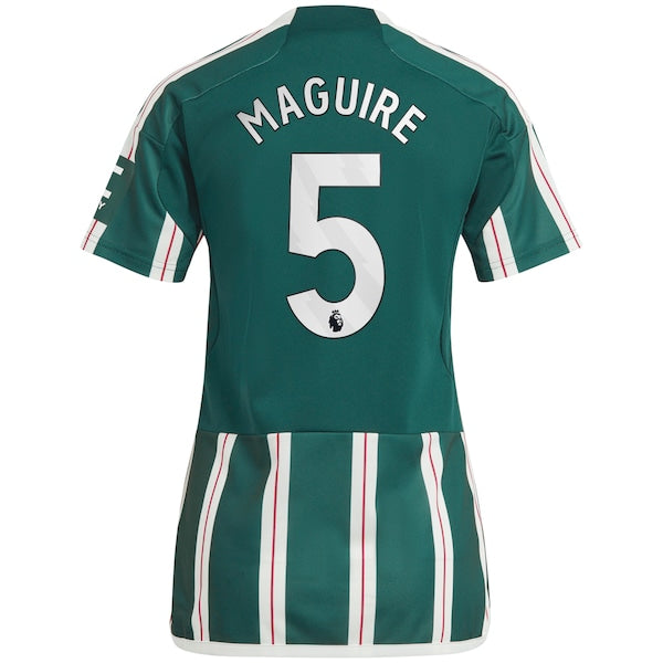 Harry Maguire Manchester United adidas Women's 2023/24 Away Replica Player Jersey - Green/Red