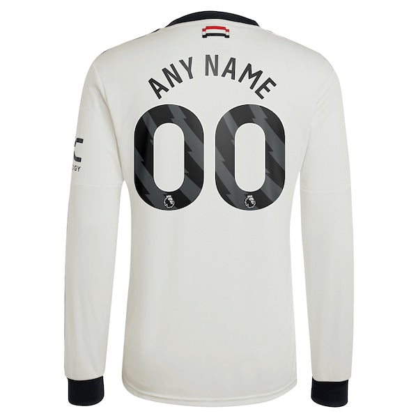 Manchester United adidas Originals  2024/25 Third Custom Replica Long Sleeve Jersey - Cream