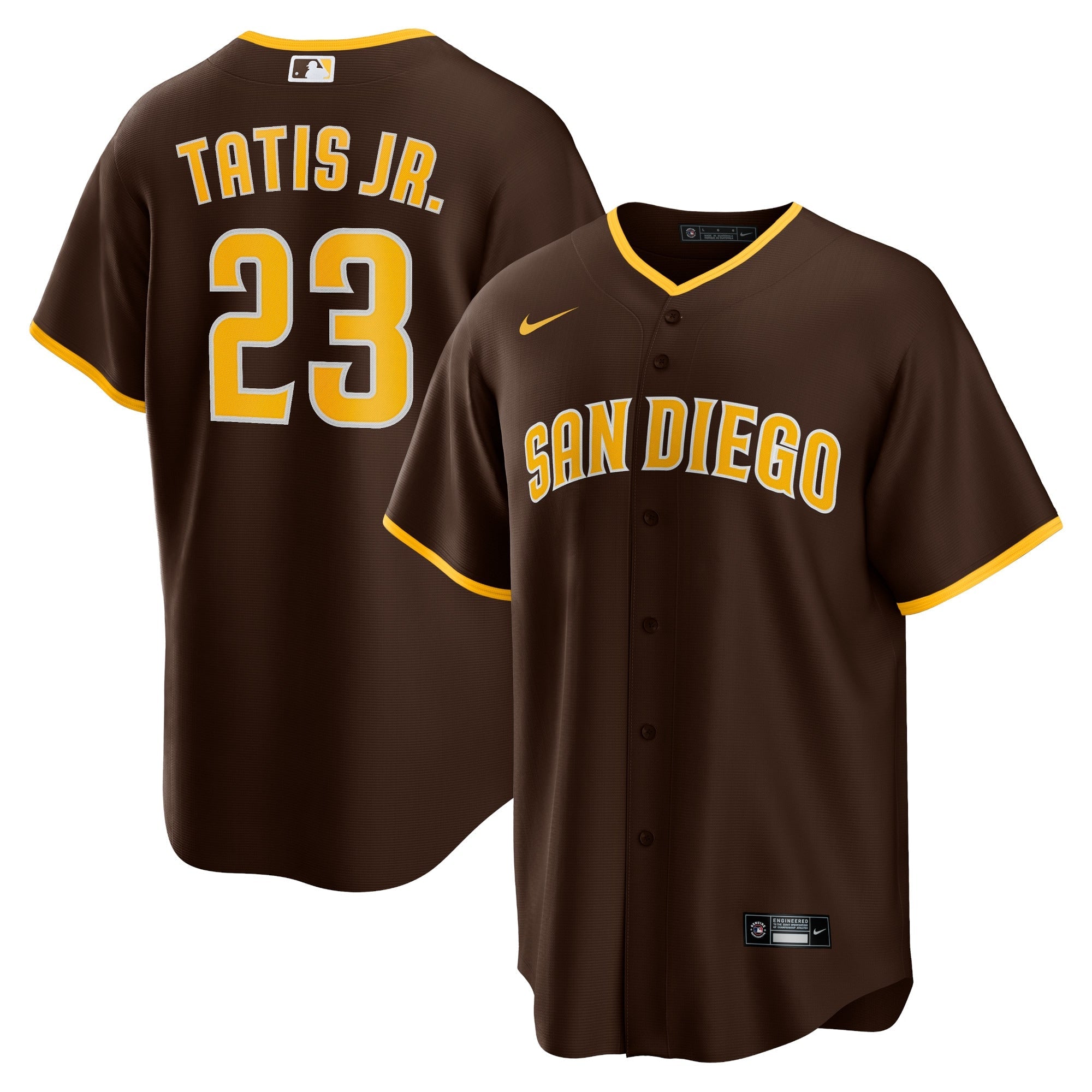 Fernando Tatis Jr. San Diego Padres Nike Alternate Replica Player Jersey - White/Brown/Tan