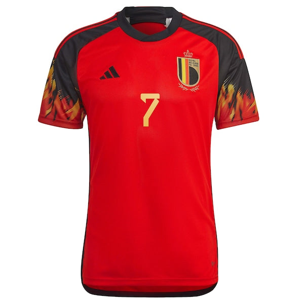 Kevin De Bruyne Belgium National Team adidas 2022/23 Home Replica Jersey - Red