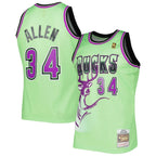 Ray Allen Milwaukee Bucks  1996-97 Hardwood Classics Reload 3.0 Swingman Jersey - Green