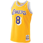 Men's Los Angeles Lakers Kobe Bryant Gold 1996-97 Hardwood Classics Authentic Player Jersey