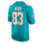 Raleigh Webb Miami Dolphins Nike Team Game Jersey -  Aqua