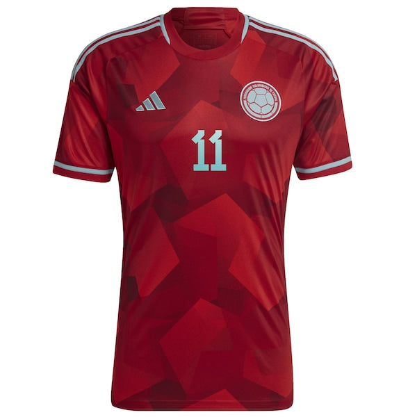 Juan Cuadrado Colombia National Team adidas 2022/23 Away Replica Player Jersey - Red