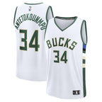 Giannis Antetokounmpo Milwaukee Bucks  Fast Break Replica Player Jersey - Association Edition - White