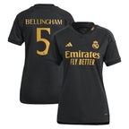 Jude Bellingham Los Merengues adidas Women's 2023/24 Third Replica Player Jersey - Black