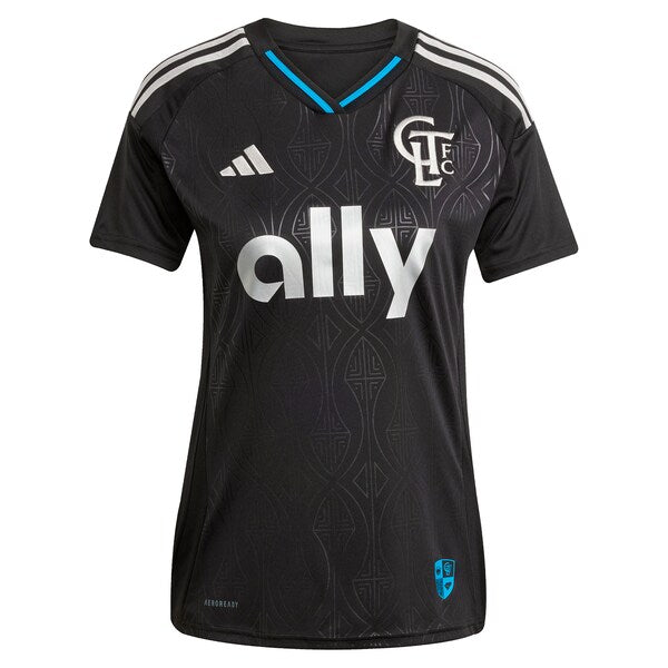 Charlotte FC adidas Women's 2025 Fortress Kit Replica Custom Jersey - Black