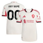 Liverpool adidas 2025/26 Away Authentic Custom Jersey - White/Green/Red