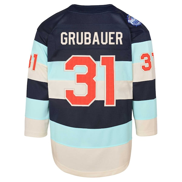 Philipp Grubauer Seattle Kraken Youth 2024 NHL Winter Classic Premier Player Jersey - Deep Sea Blue