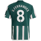 Bruno Fernandes Manchester United adidas Youth 2023/24 Away Replica Player Jersey - Green/White