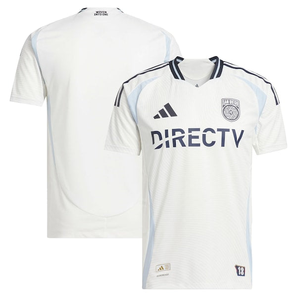 San Diego FC adidas 2025 Woven Into One Replica Jersey - White