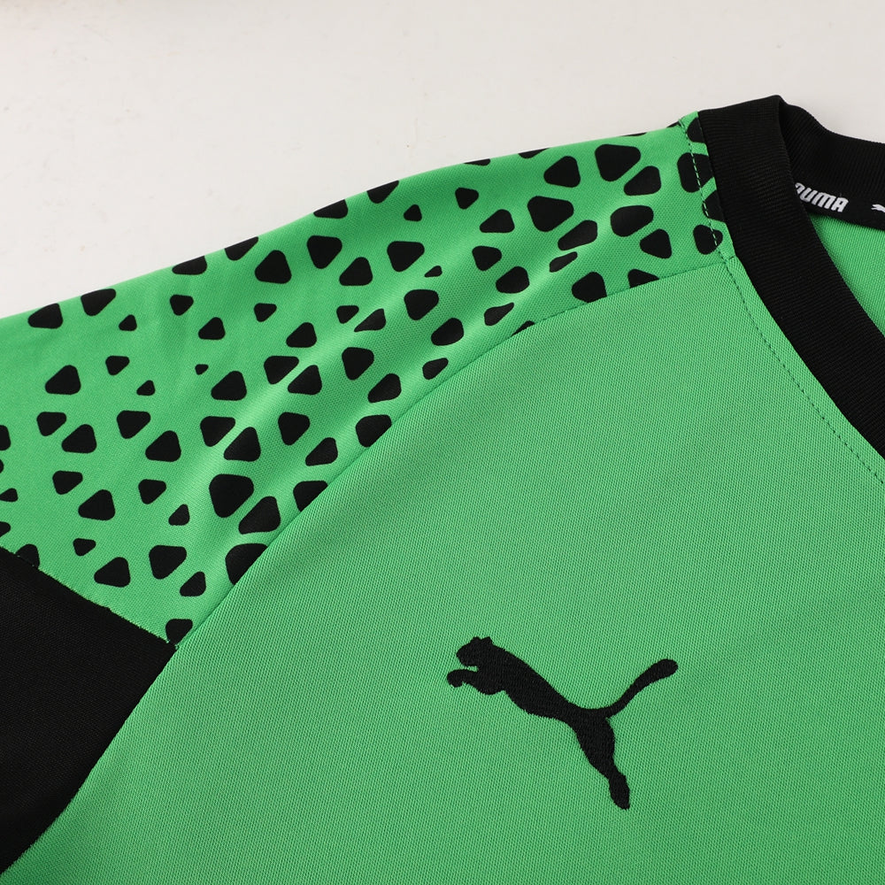Puma Short Sleeve Training Jersey Set-PD02-Green/Black