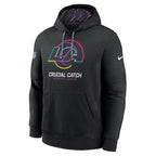 Los Angeles Rams Nike 2024 NFL Crucial Catch Club Pullover Hoodie - Black