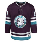 Trevor Zegras Anaheim Ducks Youth 30th Anniversary Premier Player Jersey – Purple