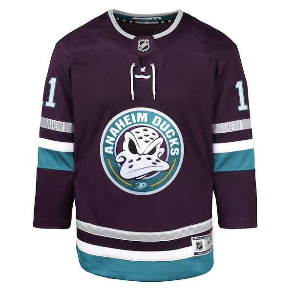 Trevor Zegras Anaheim Ducks Youth 30th Anniversary Premier Player Jersey – Purple