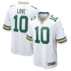 Jordan Love Green Bay Packers Nike  Game Jersey - White/Green