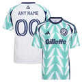 New England Revolution adidas Youth 2025 Eastern White Pine x Flag of New England Replica Custom Jersey - White