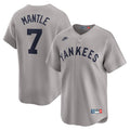 Mickey Mantle New York Yankees Nike Throwback Cooperstown Collection Limited Jersey - Gray