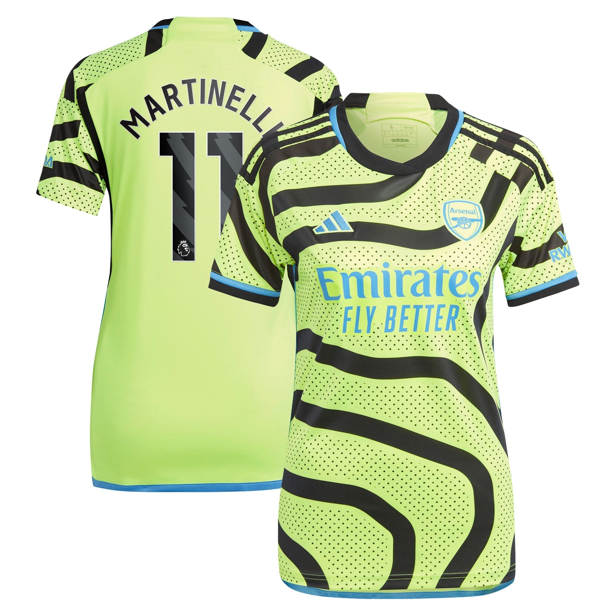 Gabriel Martinelli Arsenal adidas Women's 2023/24 Third Replica Player Jersey - Green/Red/Yellow