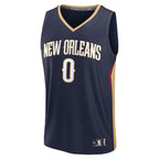 Jeremiah Fears New Orleans Pelicans  Youth 2025 NBA Draft First Round Pick Fast Break Replica Jersey - Icon Edition - Navy