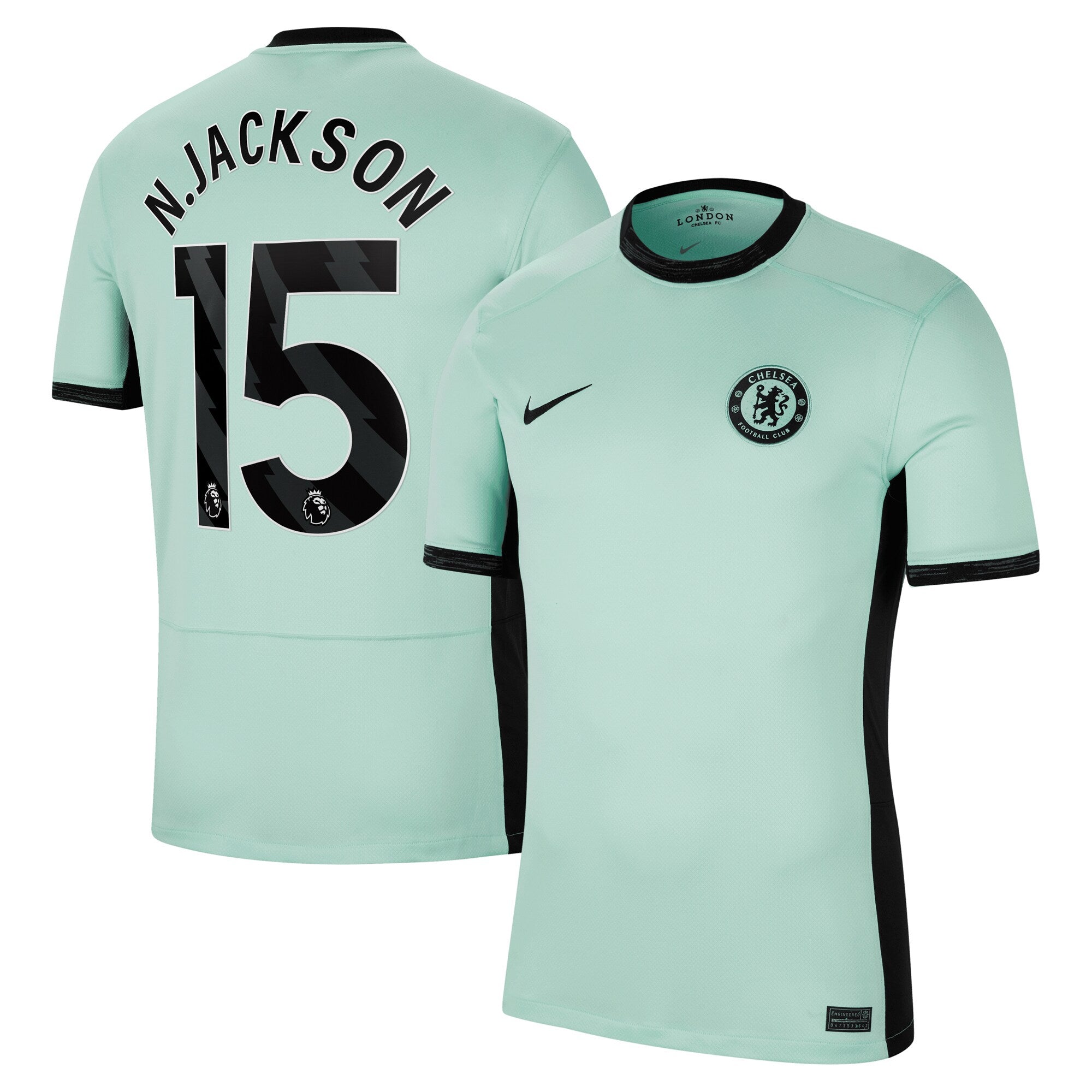 Nicolas Jackson Chelsea Nike 2023/24 Home Stadium Replica Jersey - Blue/Mint/Navy