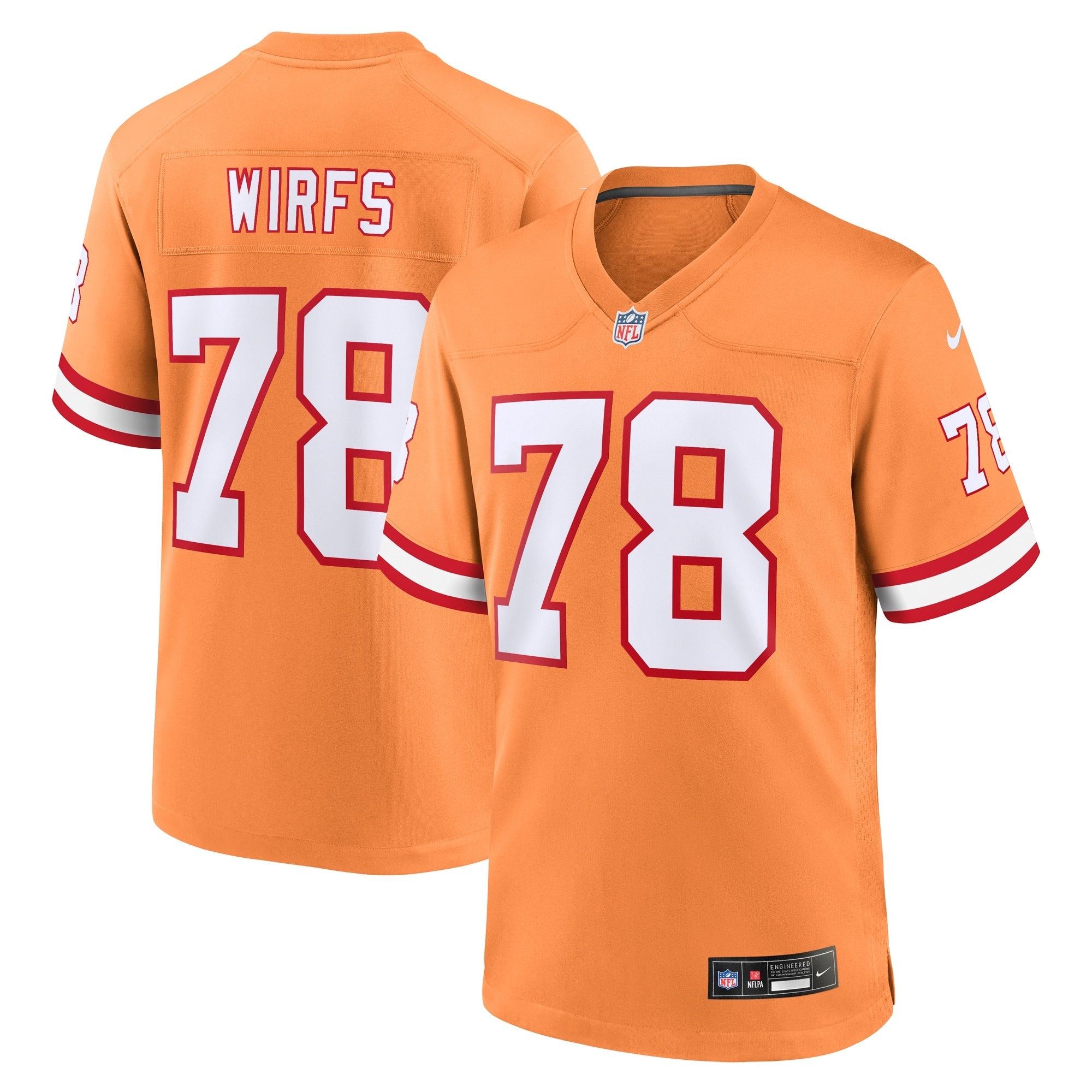 Tristan Wirfs Tampa Bay Buccaneers Nike Player Game Jersey - Red/Orange