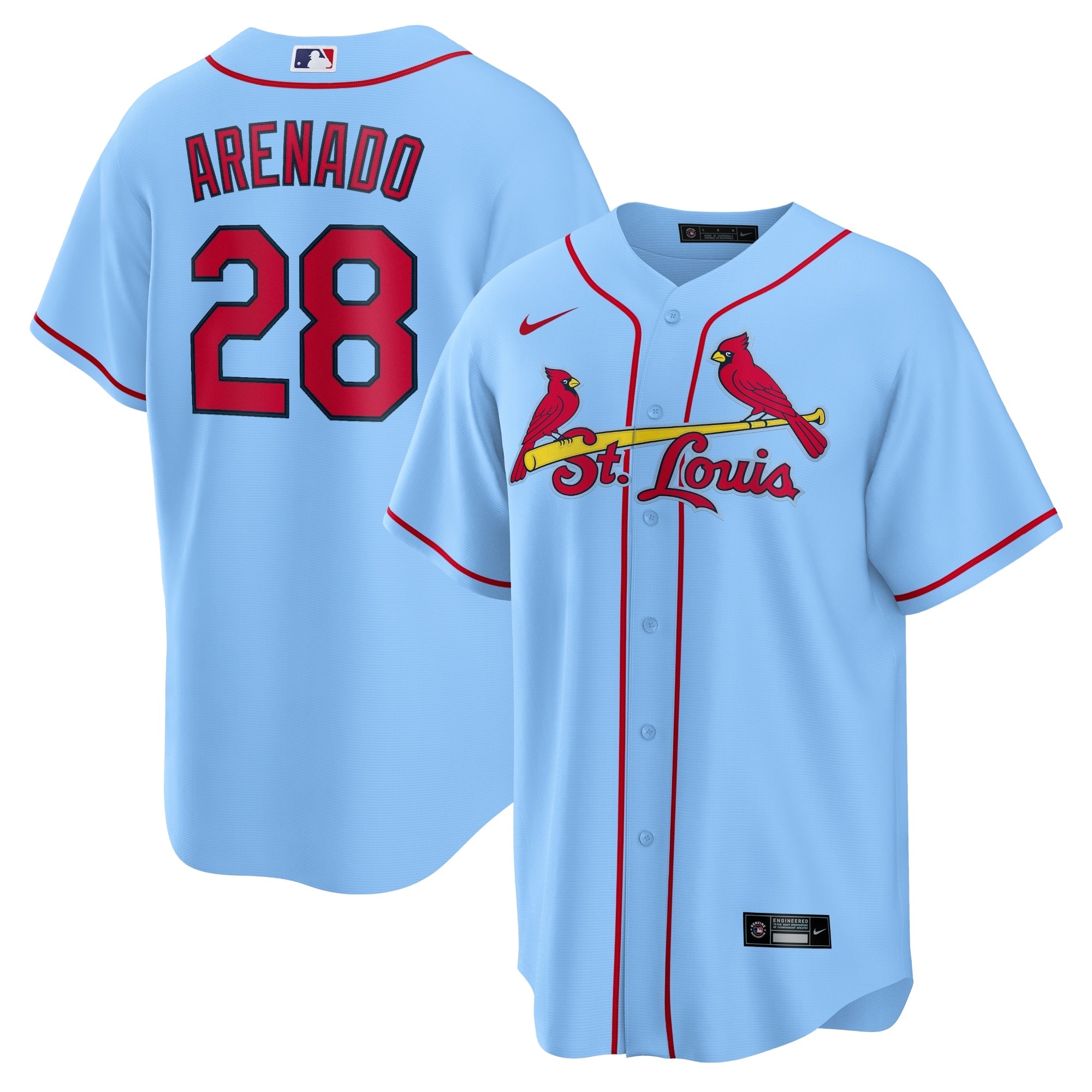 Nolan Arenado St. Louis Cardinals Nike Alternate Official Replica Player Jersey - Cream/Light Blue/Red/White