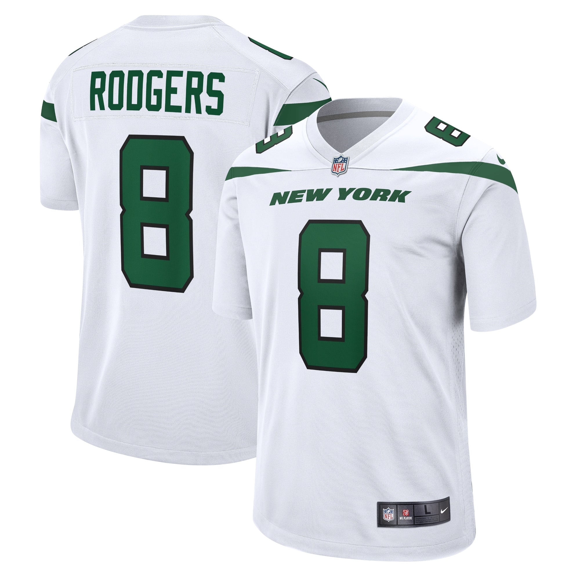 Aaron Rodgers New York Jets Nike Fashion Game Jersey - Black/Green/White