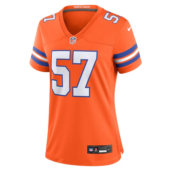 Tom Jackson Denver Broncos Nike Women's Mile High Collection 1977 Throwback Retired Player Game Jersey - Orange