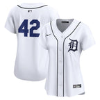 Detroit Tigers Nike Women's 2024 Jackie Robinson Day Home Limited Jersey – White