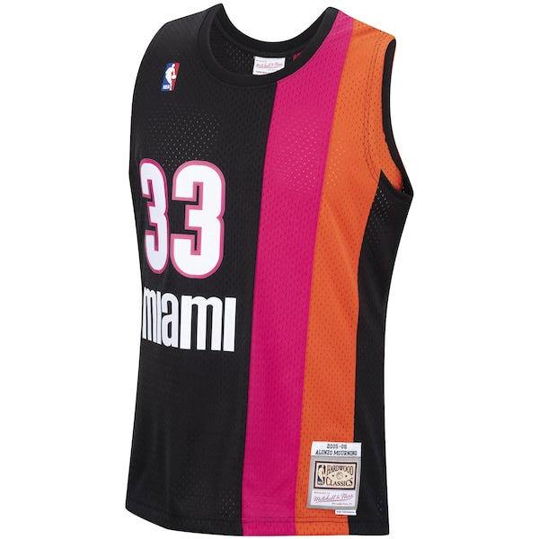 Alonzo Mourning Miami Heat 2005/2006 Hardwood Classics Swingman Jersey - Black