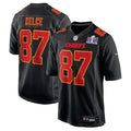 Travis Kelce Kansas City Chiefs Nike Super Bowl LVIII Carbon Fashion Game Player Jersey - Black