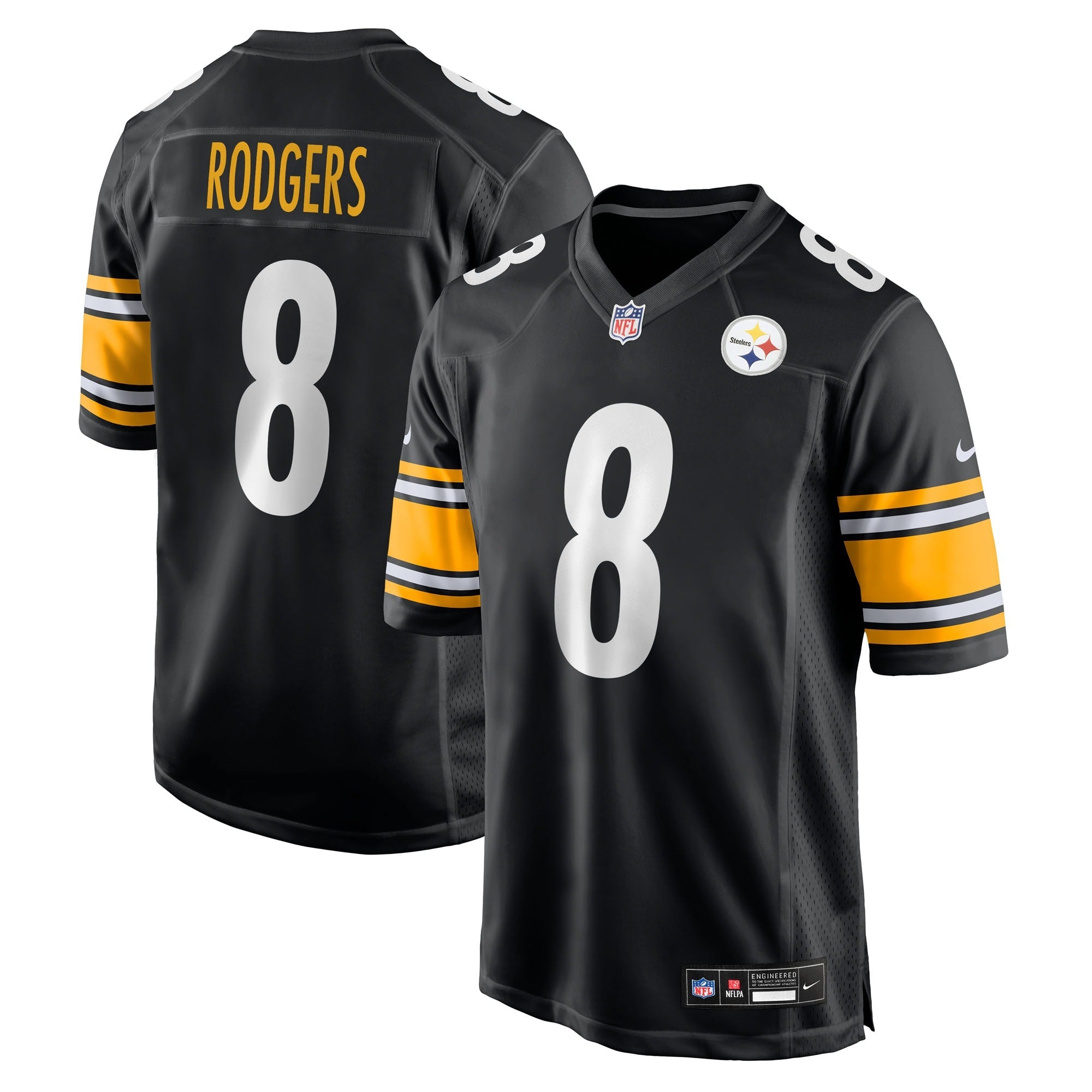 Aaron Rodgers Pittsburgh Steelers Nike Game Jersey - White/Black